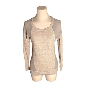 Splendid Vintage Gray Waffle Knit Slimming Thermal Sweater Size Extra Small